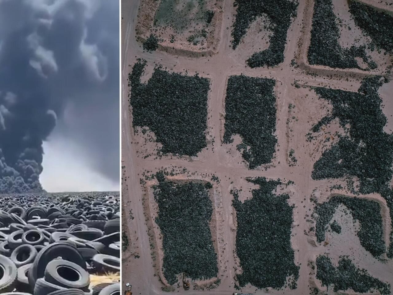 60 million tyres in the 'tyre graveyard' near Kuwait City