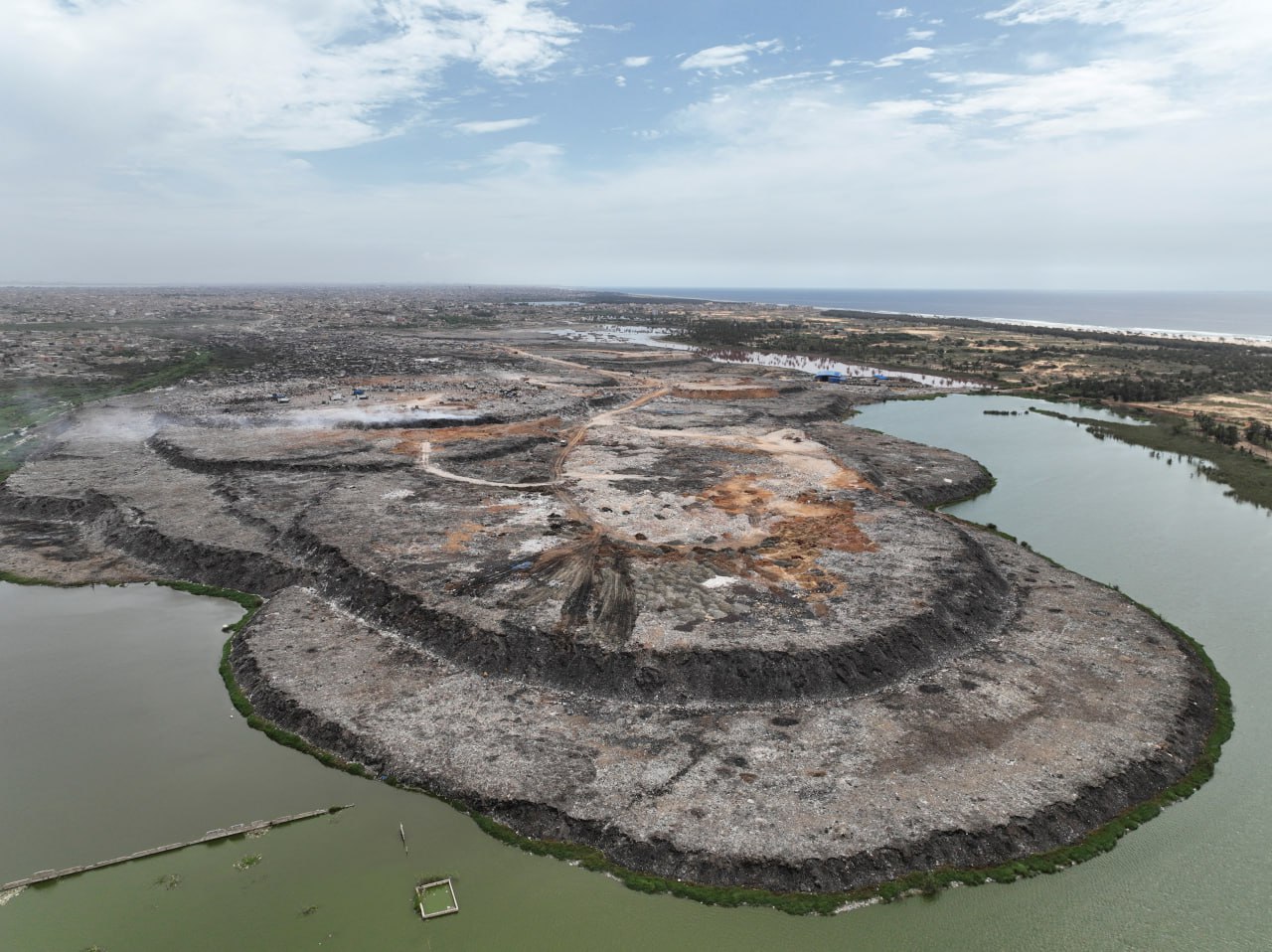 A general view of a garbage dumping site in Mbeubeuss on the outskirts of Dakar, Senegal June15, 2022